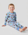 Zweiteiliges Langarm-Pyjama-Set mit Sommerfrüchten