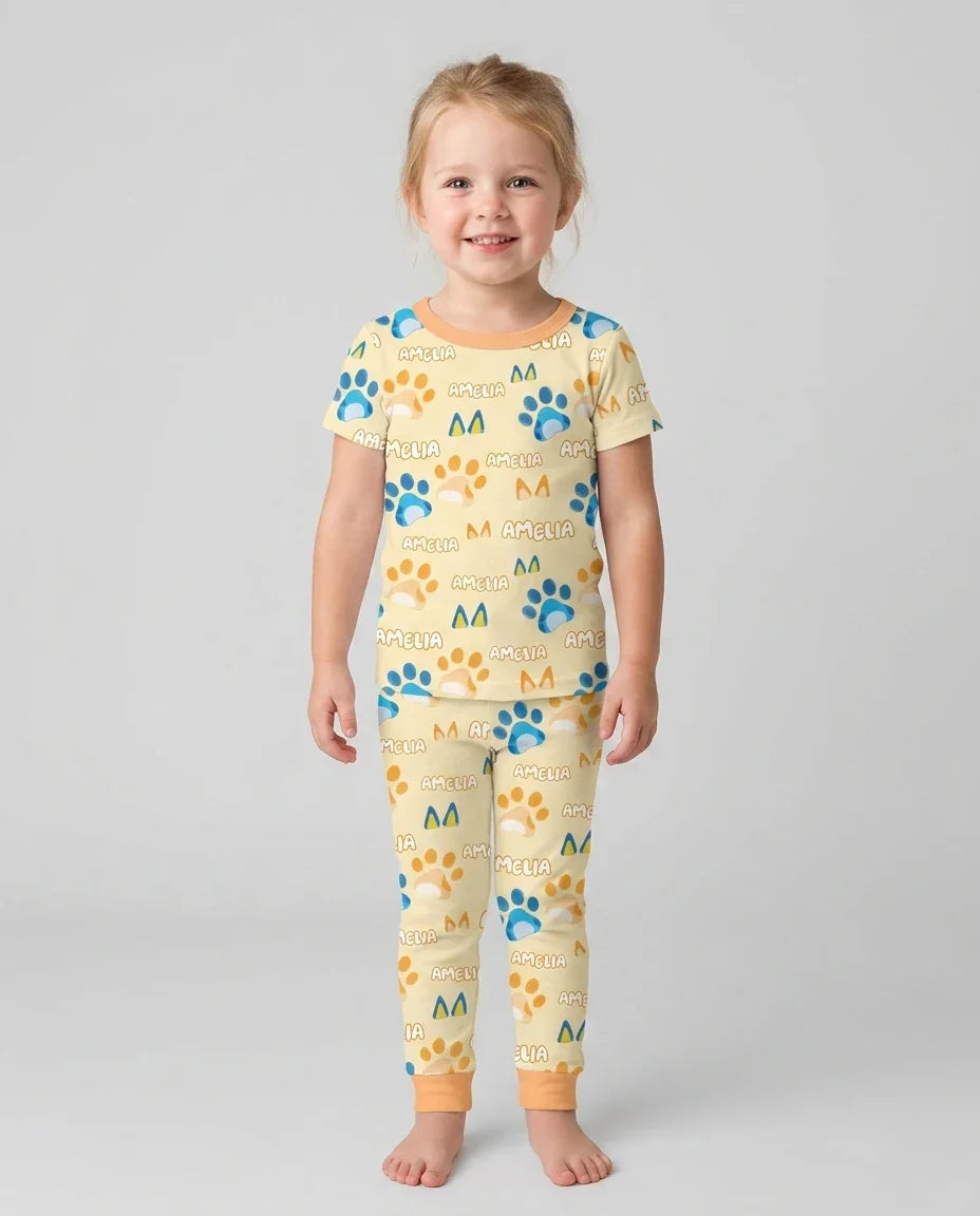 Zweiteiliges, kurzärmliges Pyjama-Set mit Marienkäfern