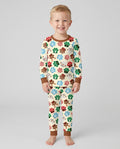 Santa Puppies Paw Bamboo Two Piece Long Sleeve Pajama Set