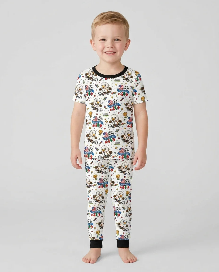 Zweiteiliges, kurzärmliges Pyjama-Set mit Marienkäfern