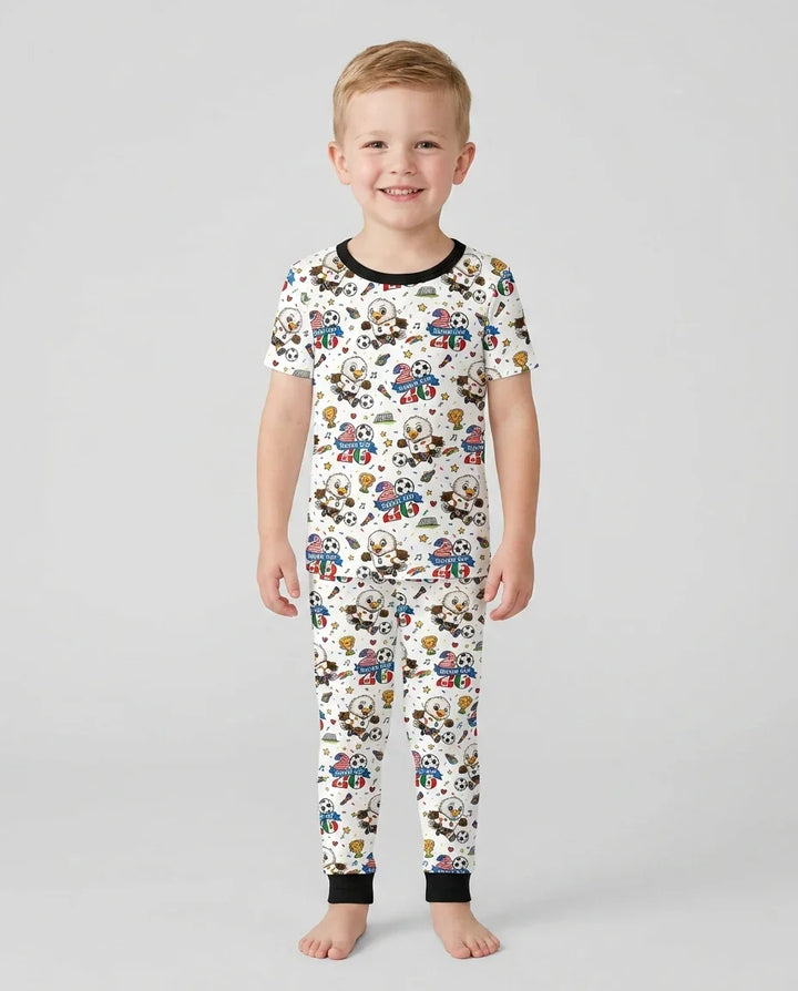 Zweiteiliges, kurzärmliges Pyjama-Set mit Marienkäfern