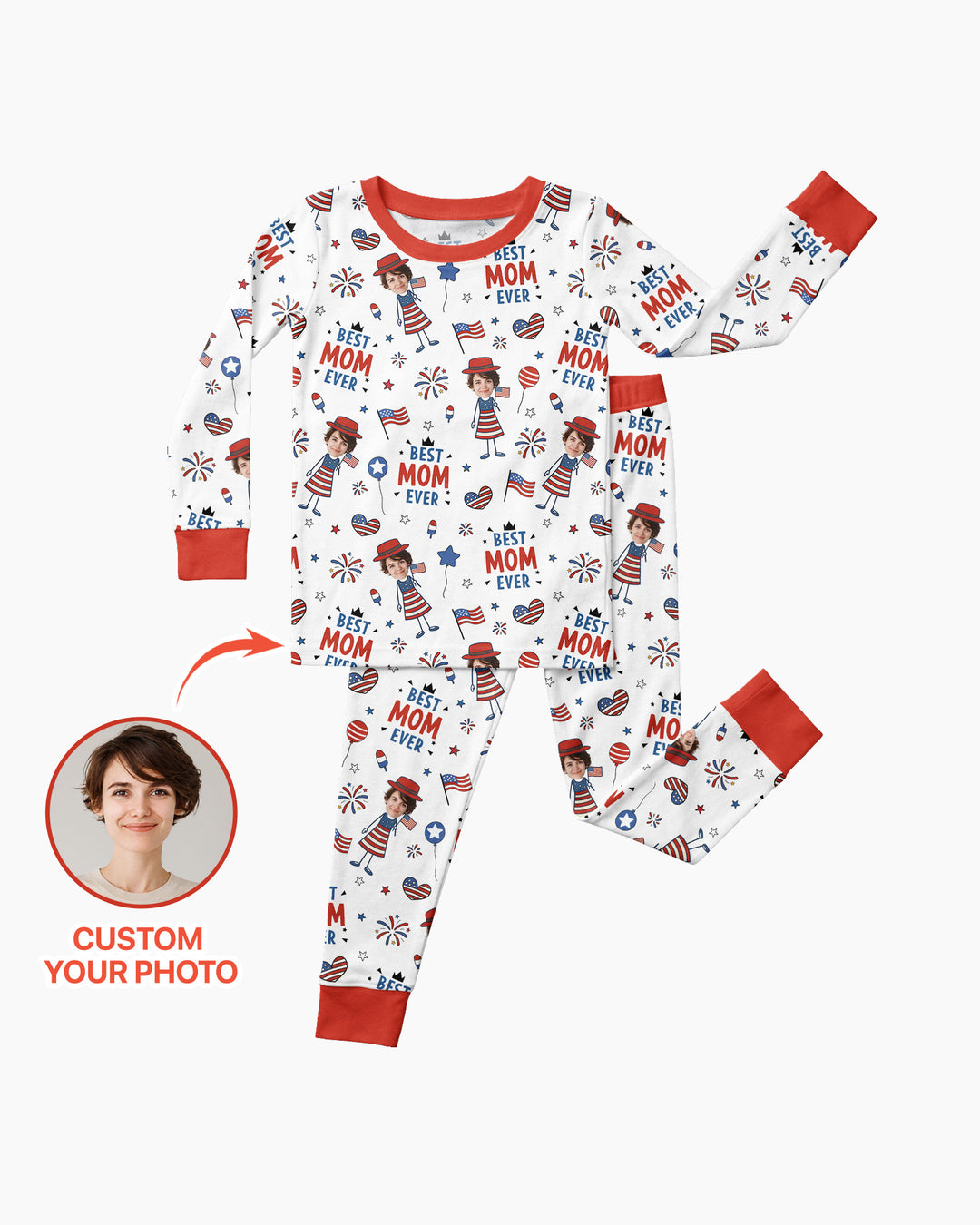 Zweiteiliges Langarm-Pyjama-Set mit Sommerfrüchten