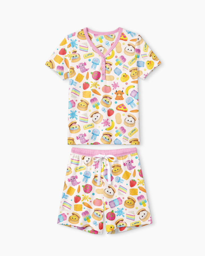 In My Squishies Era Bamboo Women Short Sleeve Short Pajama Set