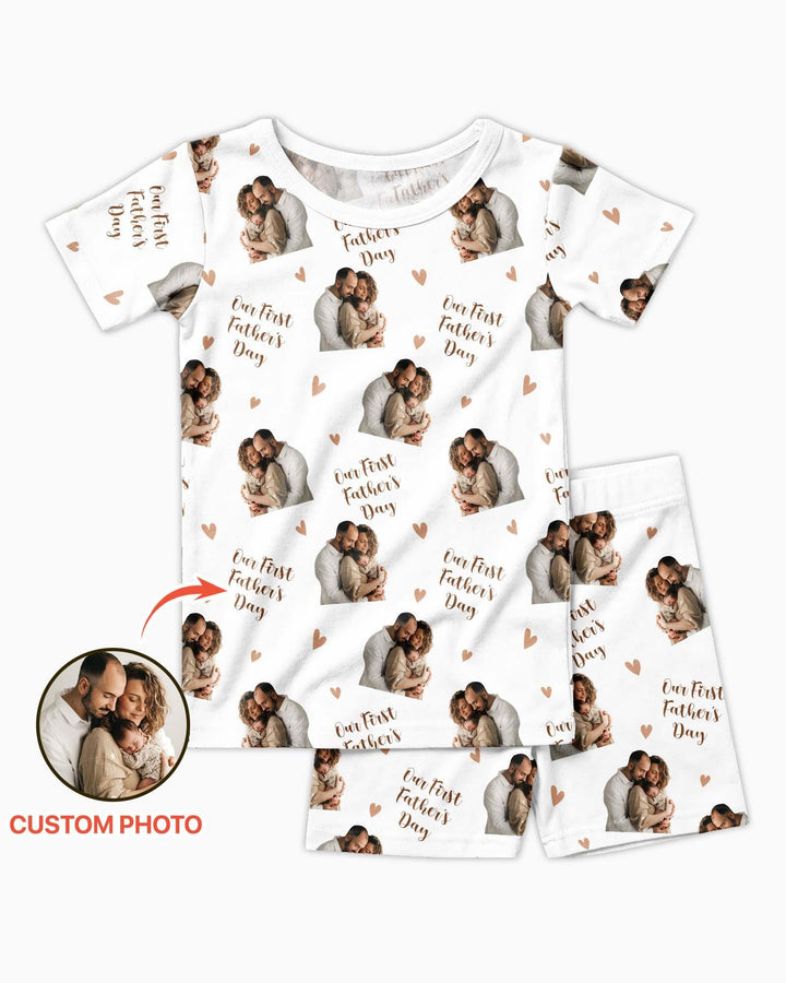 Zweiteiliges Pyjama-Set mit kurzen Ärmeln und Shorts im Sommer-Design