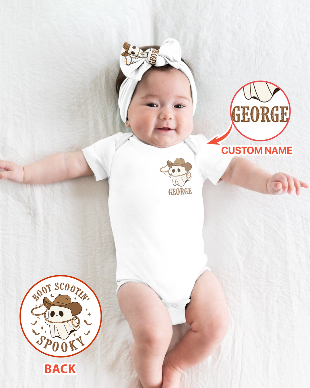Personalized Boot Scooting Spooky Bamboo Bodysuit