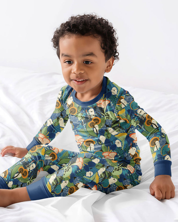 Ghost Forest Bamboo Two Piece Long Sleeve Pajama Set