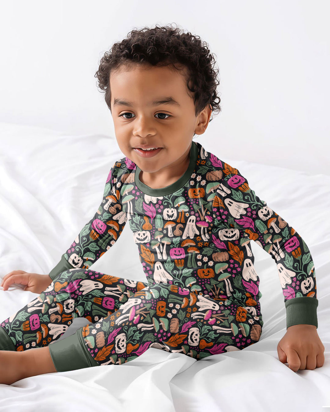 Dark Pumpkin Zona Bamboo Two Piece Long Sleeve Pajama Set