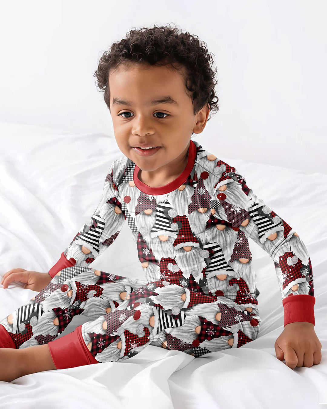 Christmas Gnome Bamboo Two Piece Long Sleeve Pajama Set