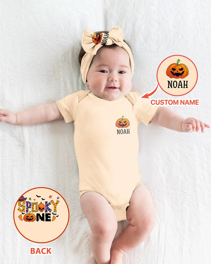 Personalized Spooky One First Birthday Halloween Bamboo Bodysuit