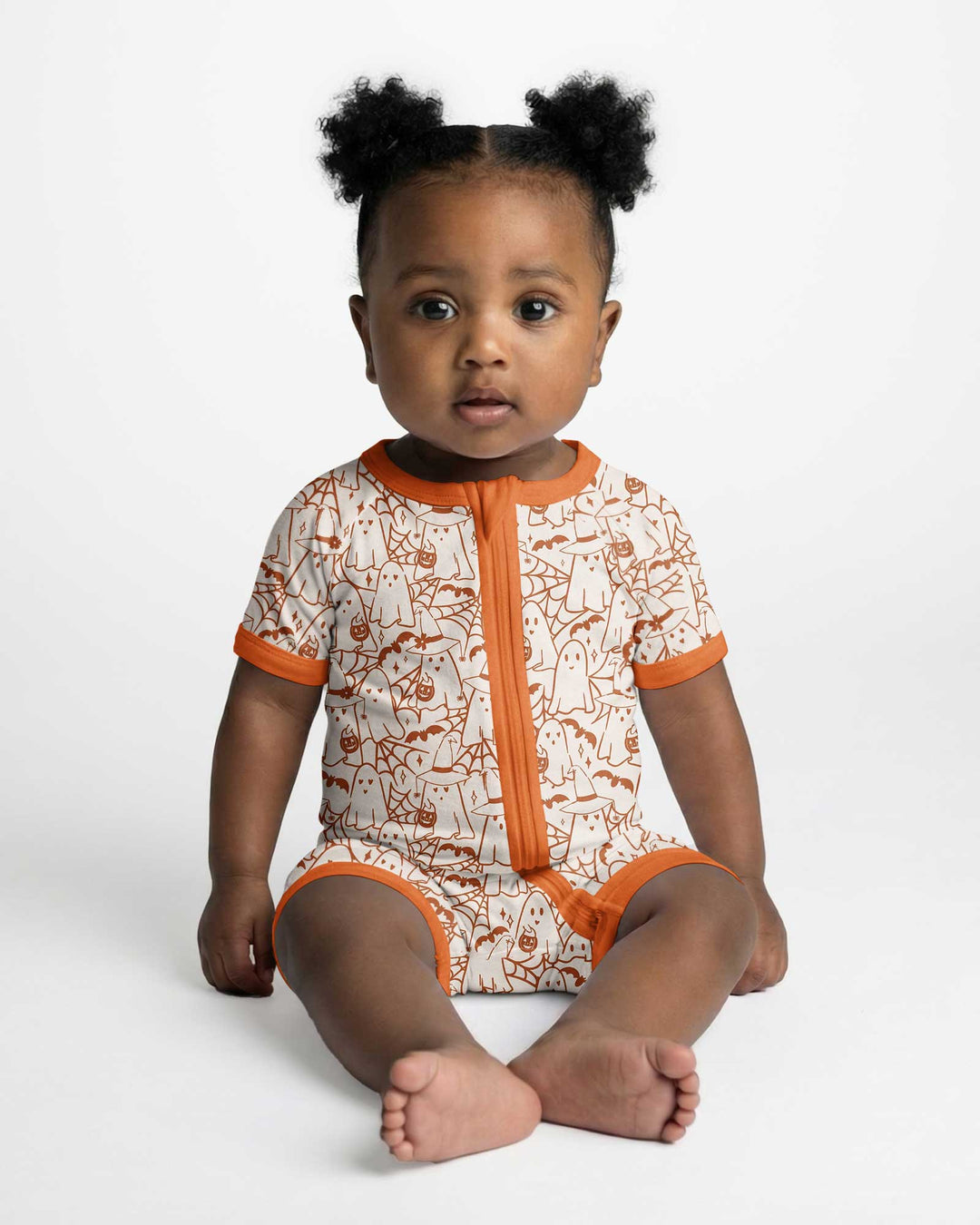 Boo Trick or Treat Ghosts Halloween Bamboo Shorty Zippy