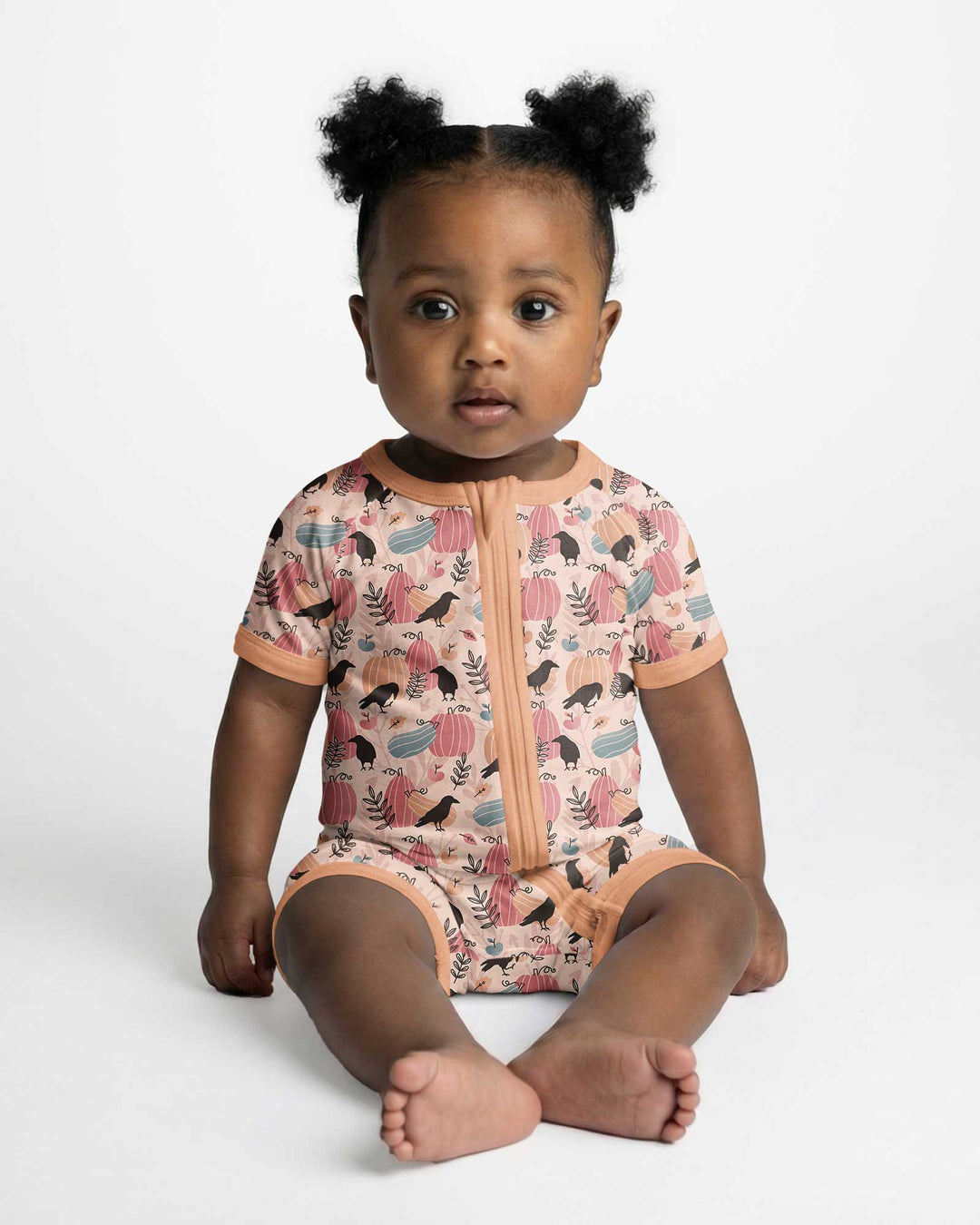 Pastel Pumpkin Patch Bamboo Shorty Zippy