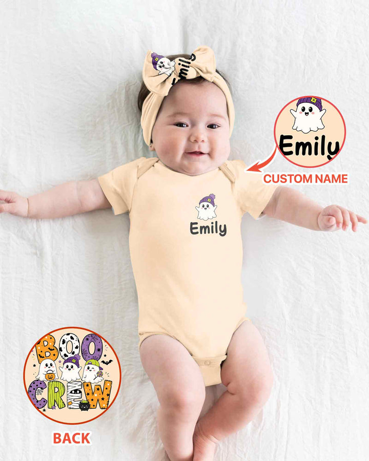 Personalized Boo Crew Halloween Ghost Group Spooky Bamboo Bodysuit