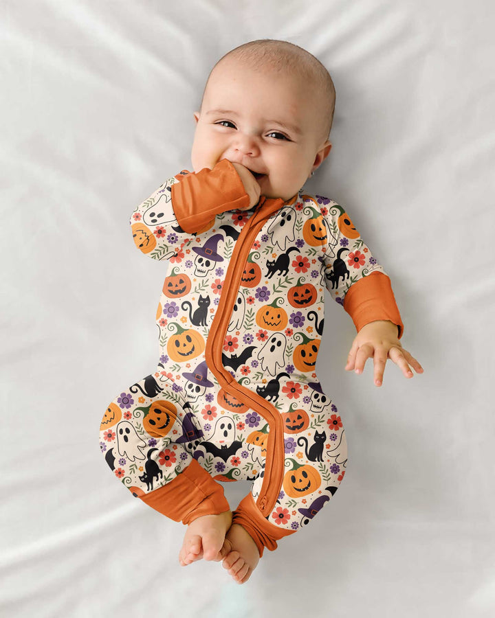 Spooky Halloween Floral Delight Bamboo Convertible Zippy