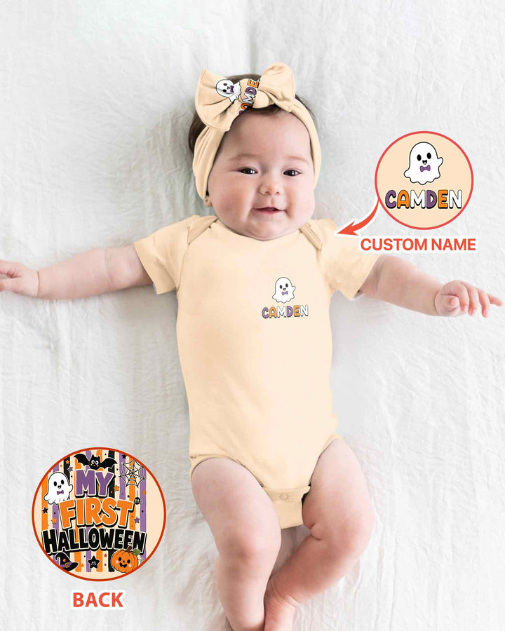 Personalized My First Halloween Bamboo Bodysuit