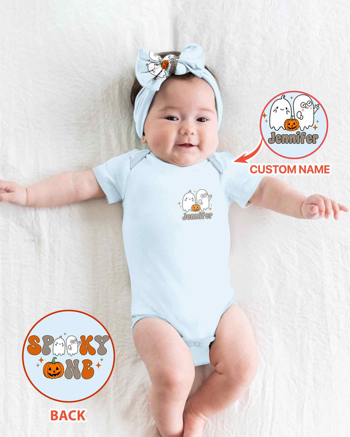 Personalized Spooky One Birthday 1st Birthday Halloween Bamboo Bodysuit
