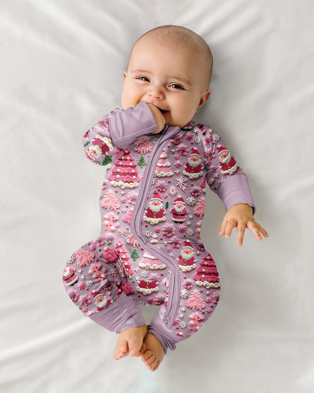 Pink Snowmen Bamboo Convertible Zippy