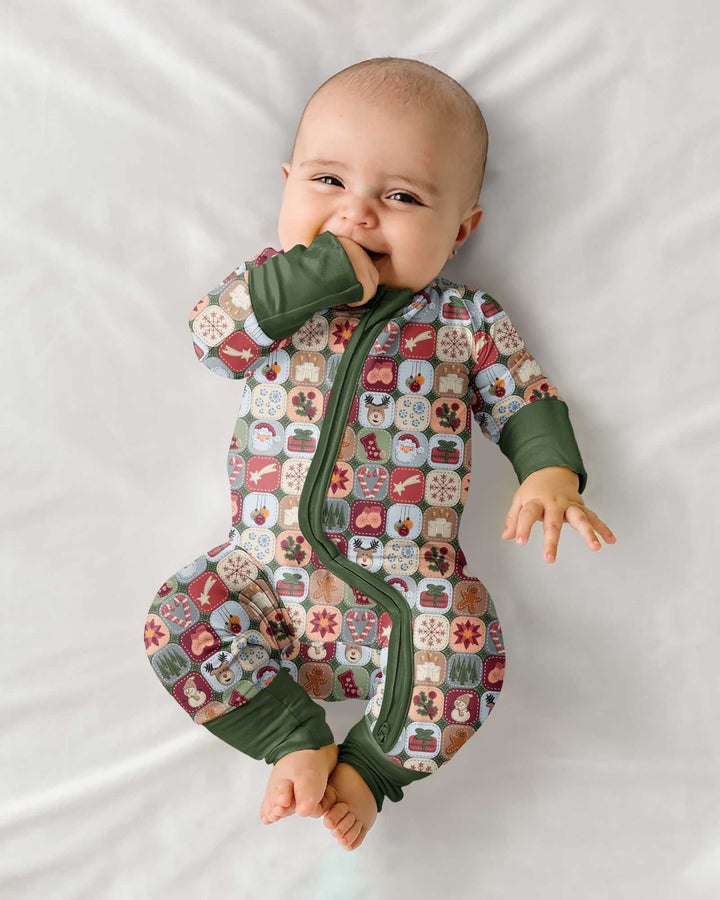 Christmas Felt Patchwork Bamboo Convertible Zippy