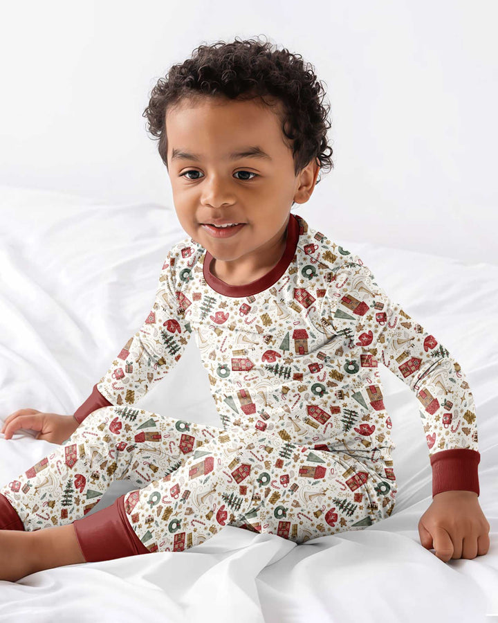 Magical Christmas Story Bamboo Two Piece Long Sleeve Pajama Set