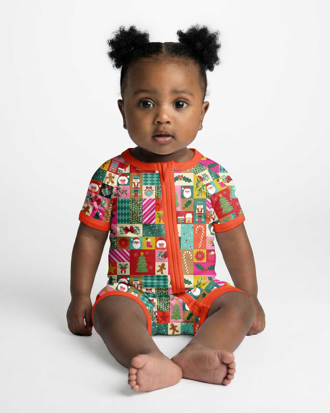 Maximalist Christmas Collage Bamboo Shorty Zippy