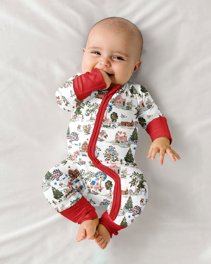 Christmas Village Winter Holiday Bamboo Convertible Zippy