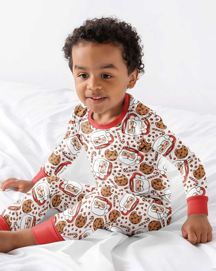Santa's Cookie Break Bamboo Two Piece Long Sleeve Pajama Set