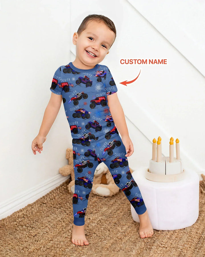 Zweiteiliges, kurzärmliges Pyjama-Set mit Marienkäfern