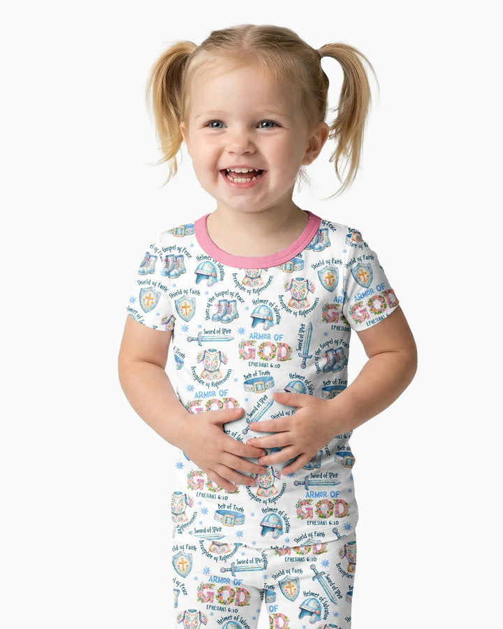 Zweiteiliges, kurzärmliges Pyjama-Set mit Marienkäfern