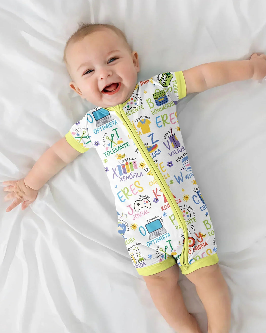 You Are Spanish Alphabet Version Bamboo Shorty Zippy