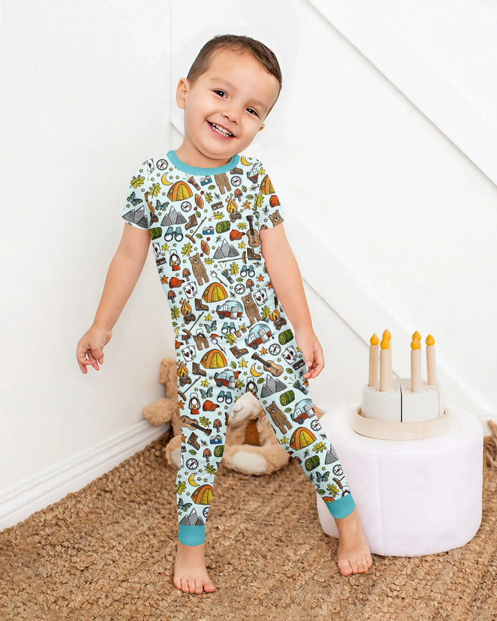 Zweiteiliges, kurzärmliges Pyjama-Set mit Marienkäfern