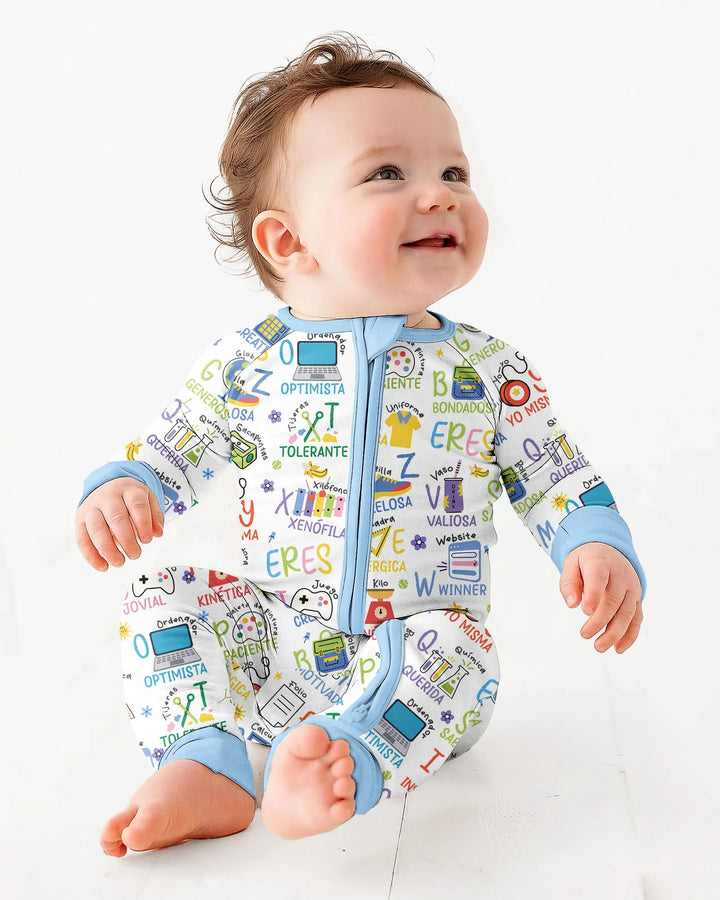 Gerippte Babykleidung mit individuellem Foto - Weich &amp; Skizzenhaft
