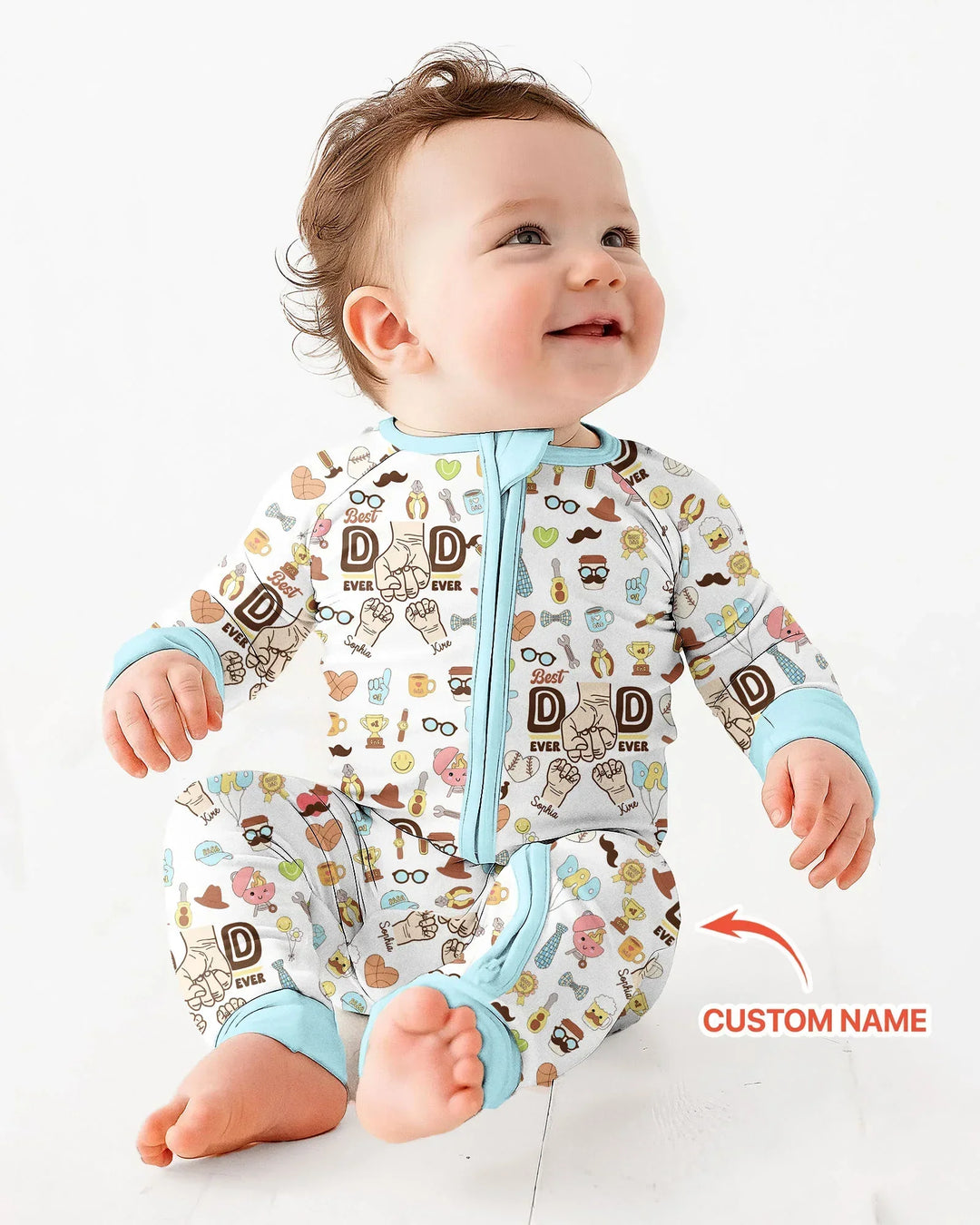 Gerippte Babykleidung mit individuellem Foto - Weich &amp; Skizzenhaft