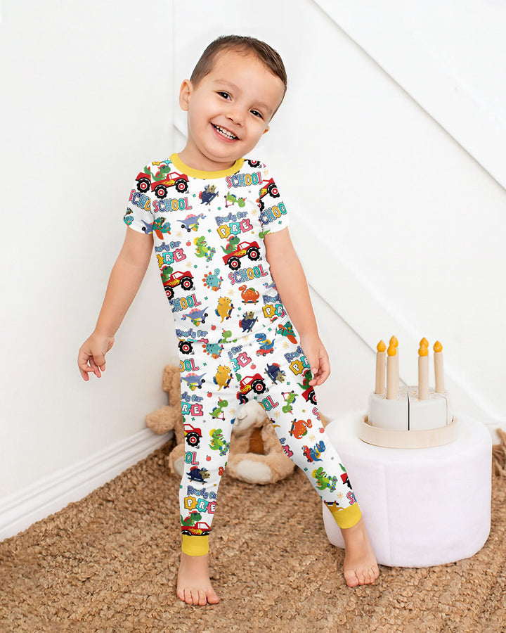 Zweiteiliges, kurzärmliges Pyjama-Set mit Marienkäfern