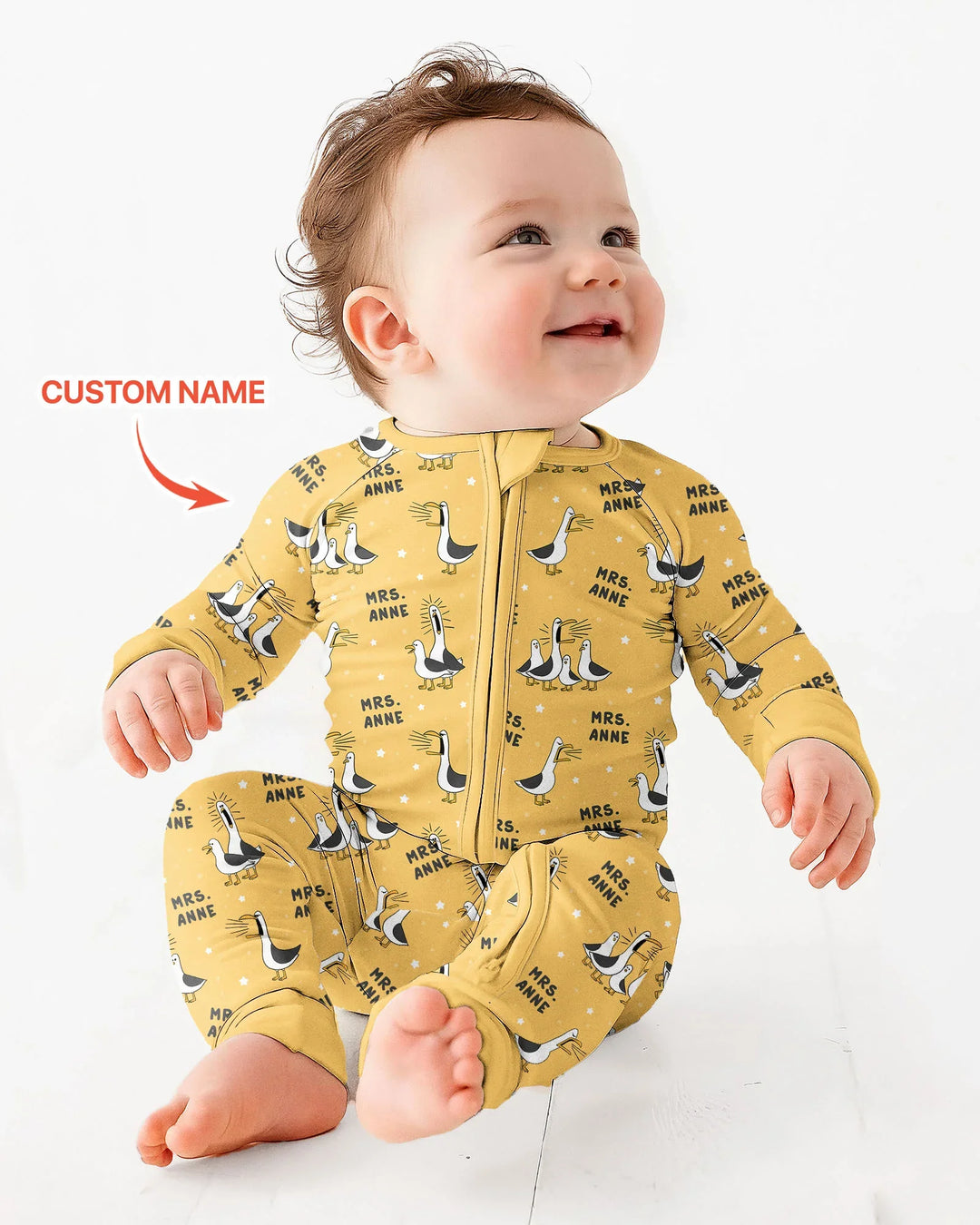 Gerippte Babykleidung mit individuellem Foto - Weich &amp; Skizzenhaft