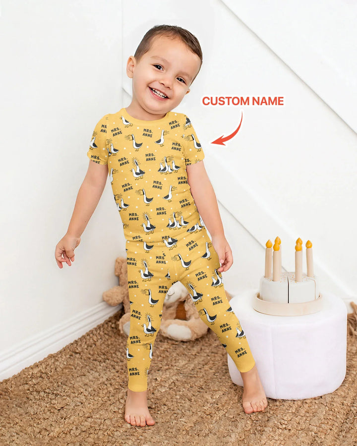 Zweiteiliges, kurzärmliges Pyjama-Set mit Marienkäfern
