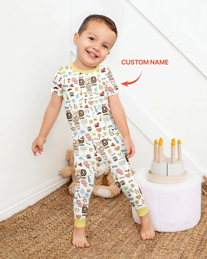 Zweiteiliges, kurzärmliges Pyjama-Set mit Marienkäfern