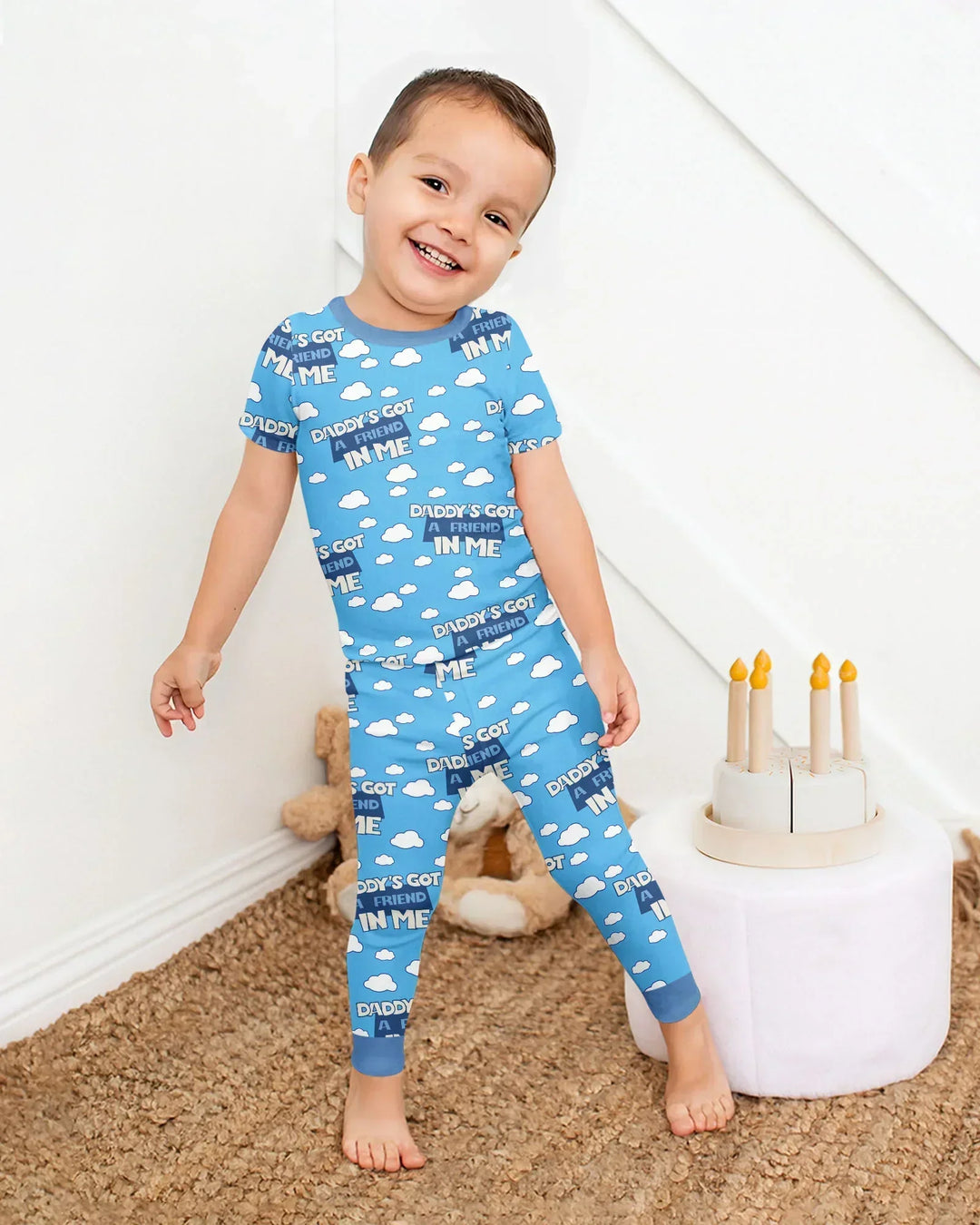Zweiteiliges, kurzärmliges Pyjama-Set mit Marienkäfern