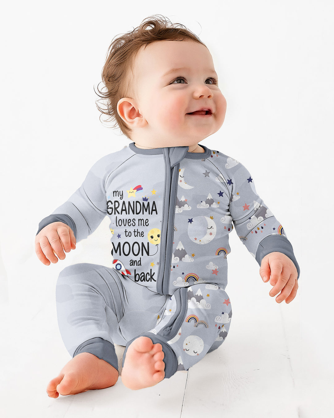 My Grandma Loves Me To The Moon And Back Bamboo Convertible Zippy