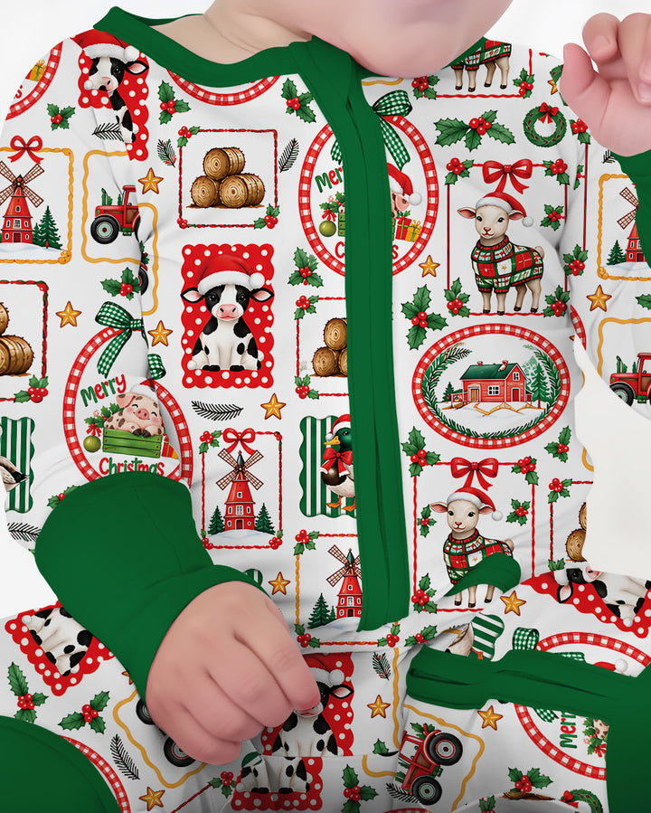 Christmas Farm Animals Bamboo Convertible Zippy