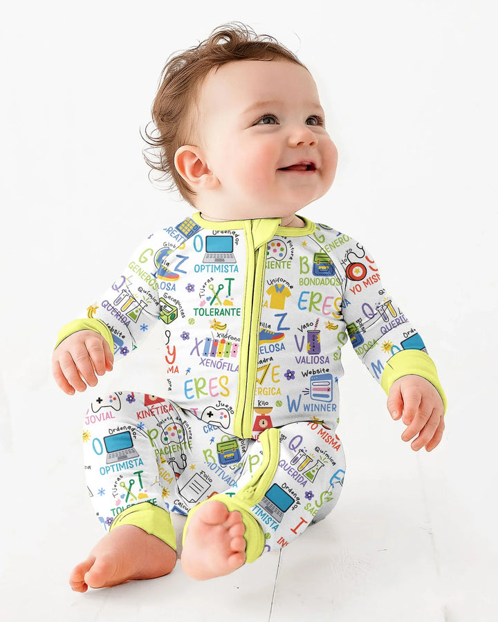 Gerippte Babykleidung mit individuellem Foto - Weich &amp; Skizzenhaft