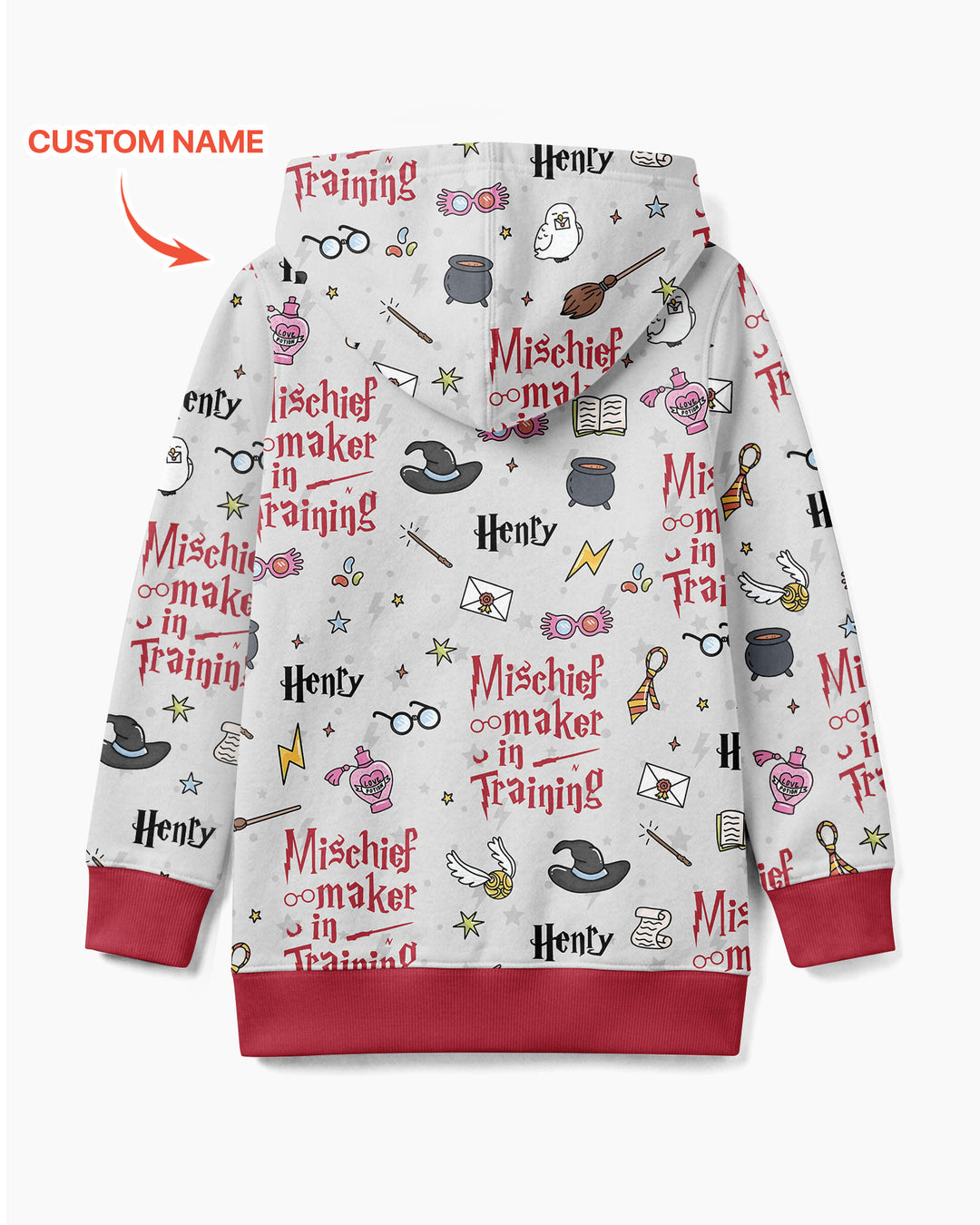 Custom Name Mischief Maker In Training Bamboo Zip Hoodie