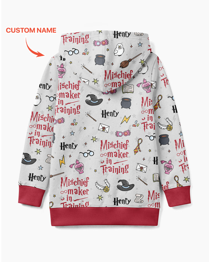 Custom Name Mischief Maker In Training Bamboo Zip Hoodie