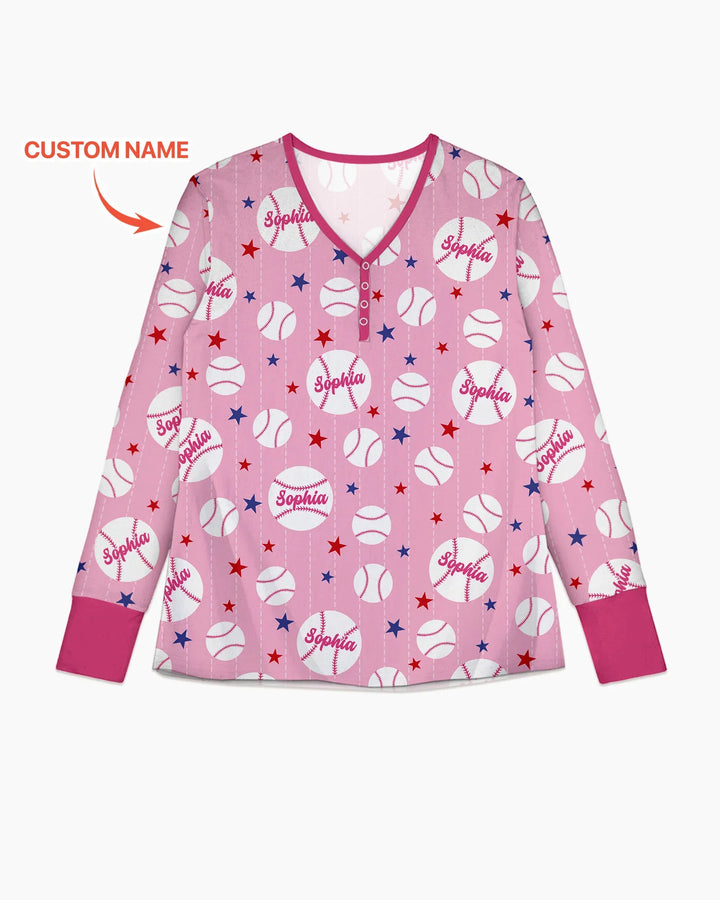 Personalisierter Name Rookie of The Year Passendes Pyjama-Set für Damen aus Bambus