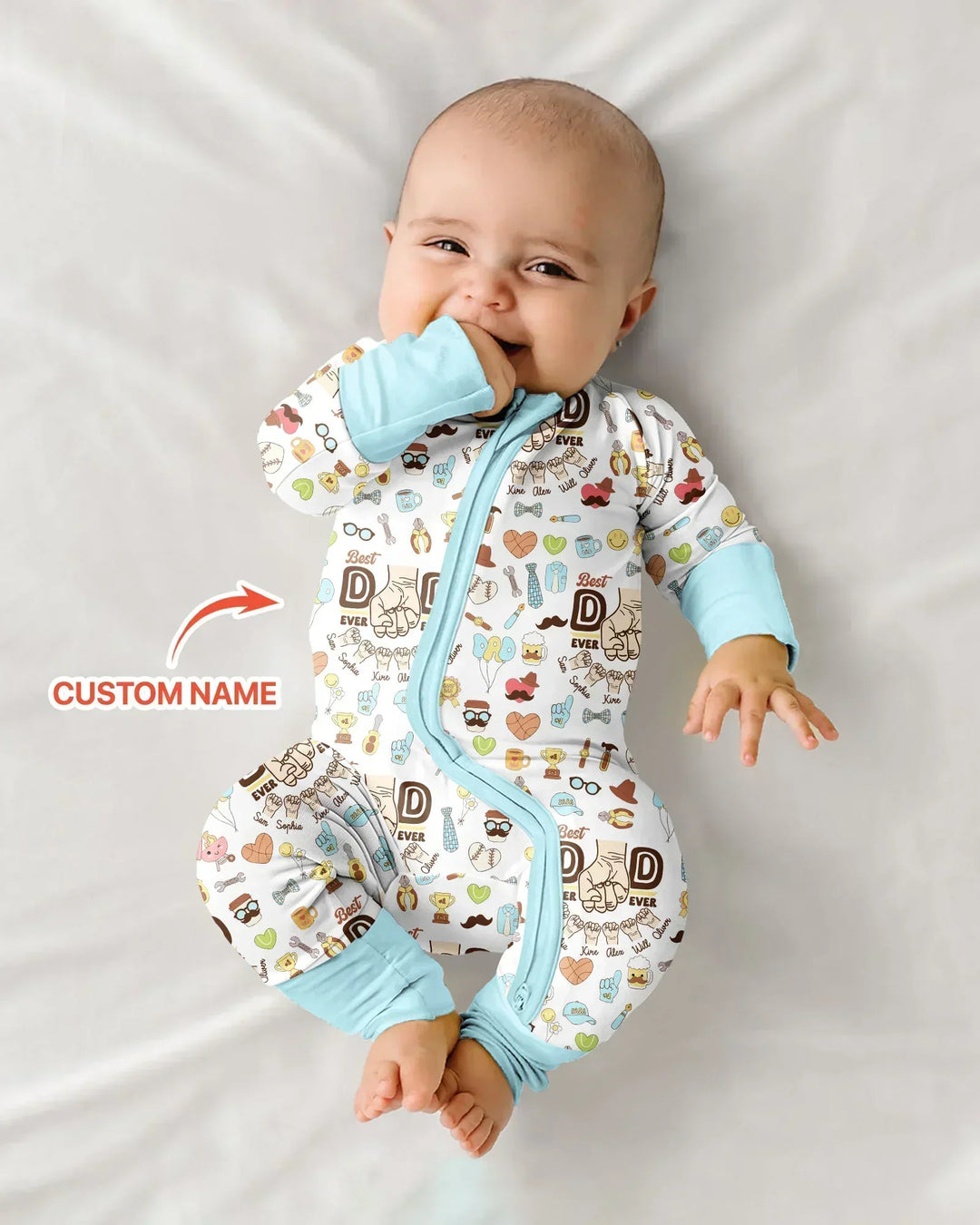 Gerippte Babykleidung mit individuellem Foto - Weich &amp; Skizzenhaft