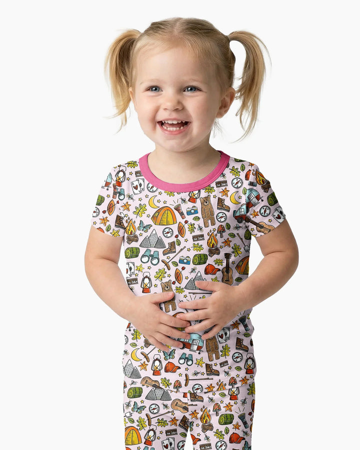 Zweiteiliges, kurzärmliges Pyjama-Set mit Marienkäfern
