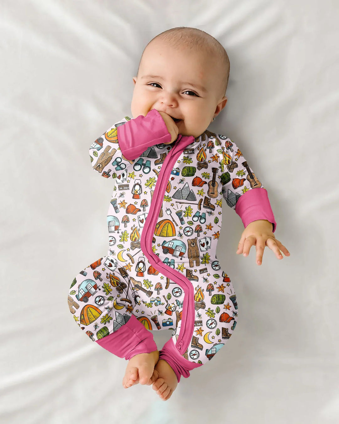Gerippte Babykleidung mit individuellem Foto - Weich &amp; Skizzenhaft