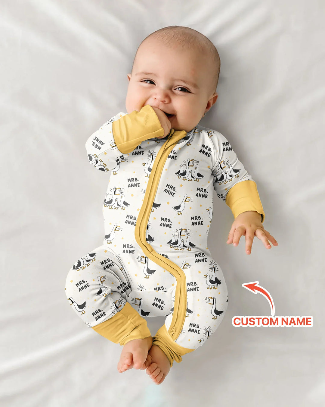 Gerippte Babykleidung mit individuellem Foto - Weich &amp; Skizzenhaft