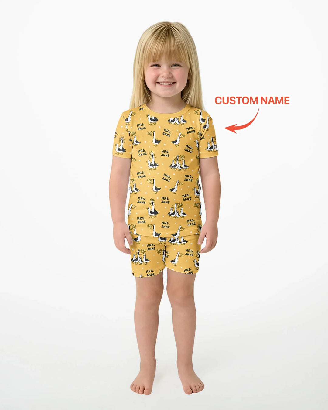 Zweiteiliges Pyjama-Set mit kurzen Ärmeln und Shorts im Sommer-Design