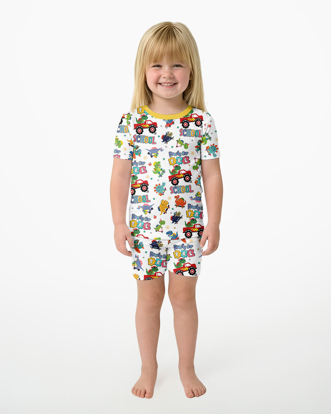 Schlafanzug-Set zweiteilig, kurze Ärmel, kurze Hose, Bambus