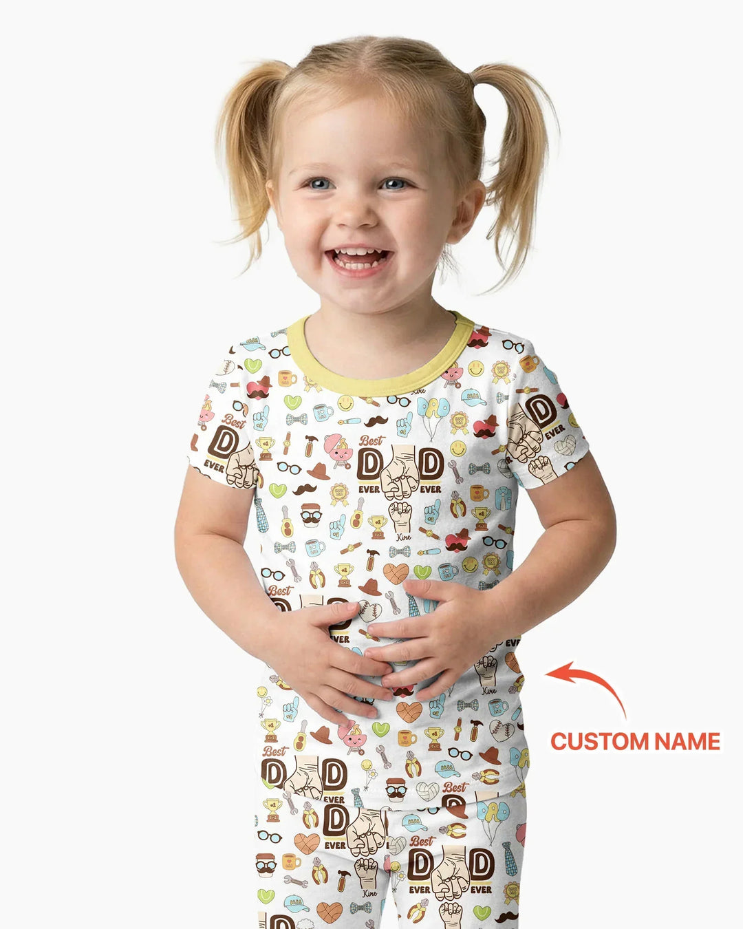Zweiteiliges, kurzärmliges Pyjama-Set mit Marienkäfern