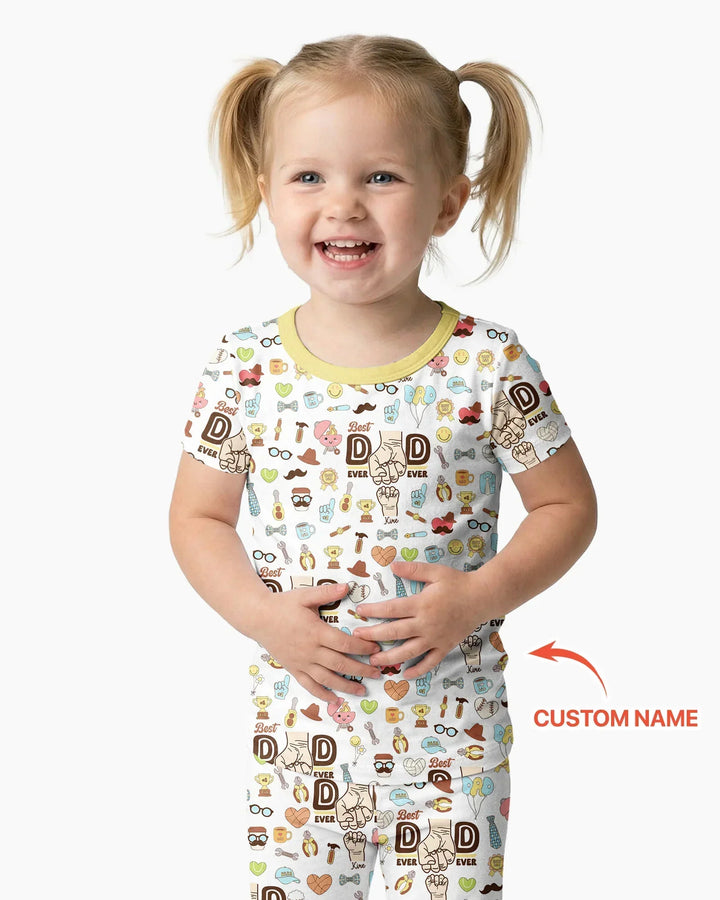 Zweiteiliges, kurzärmliges Pyjama-Set mit Marienkäfern